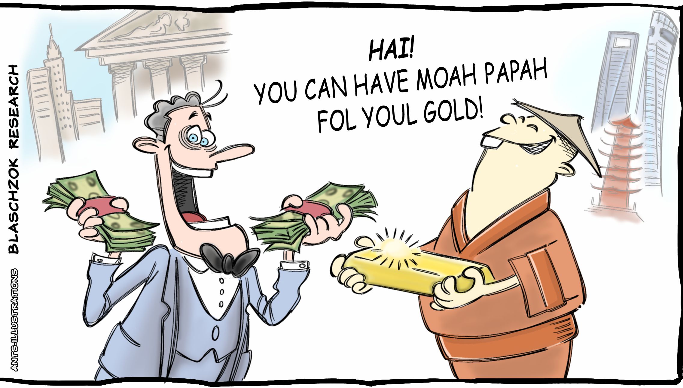 Chinesen tauschen Papier gegen Gold